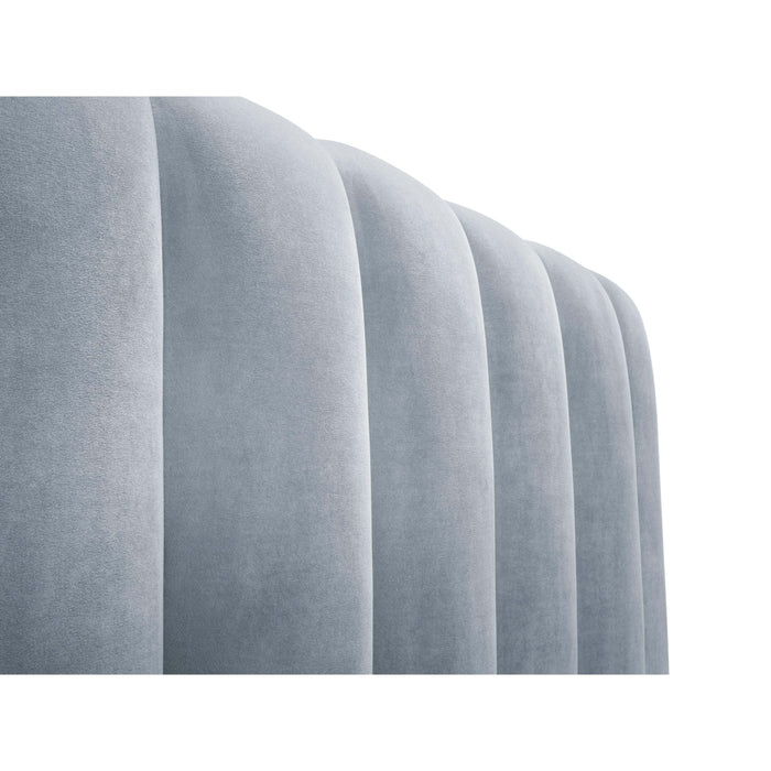 Milo Casa Bedframe Gina met Opbergruimte - 140 x 200 cm - Fluweel - Lichtblauw