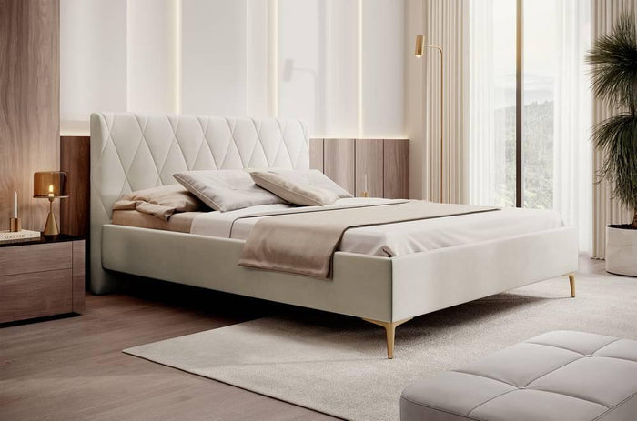 NADUVI Collection Ticaro Bedframe - 160 x 200 cm - Beige