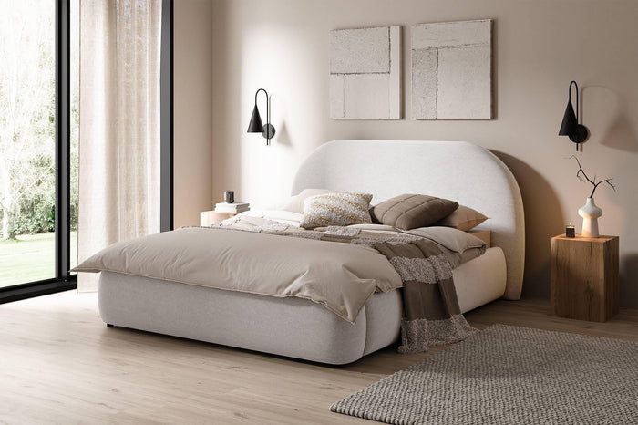 NADUVI Collection Philipa Bedframe - 160 x 200 cm - Fluweel - Crème