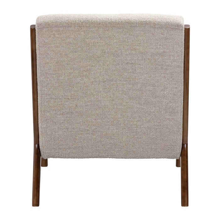 by fonQ Wise Fauteuil - Donker Walnoot - Beige