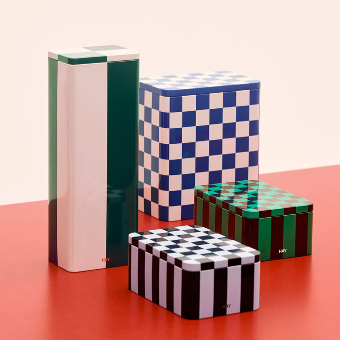 HAY Tin Voorraadblik Large - Blue / Off-White