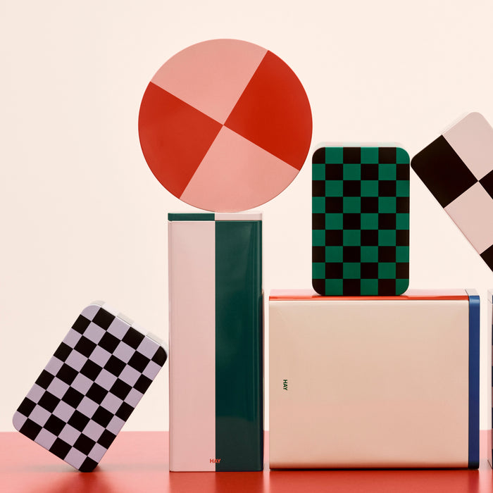 HAY Tin Voorraadblik Large - Blue / Off-White