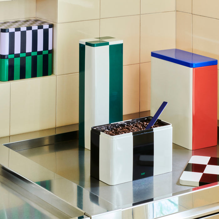 HAY Tin Voorraadblik X-Large - Off-White / Blue / Red