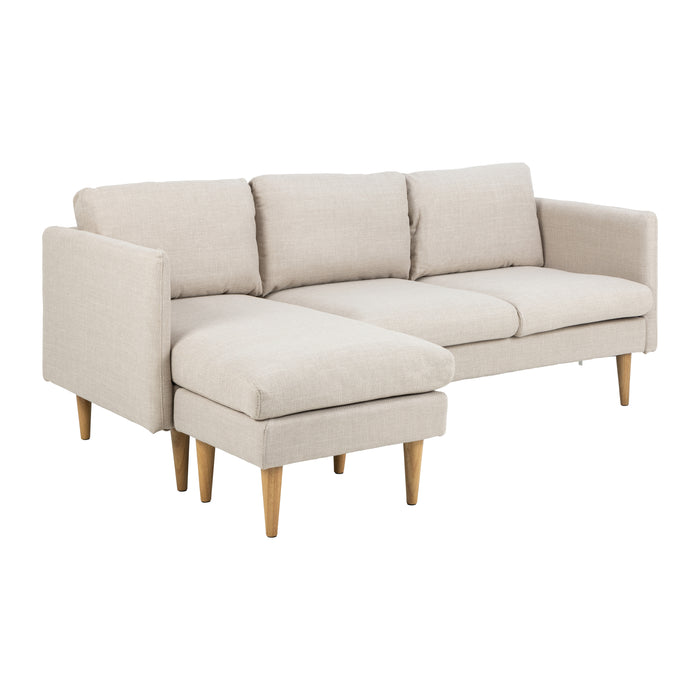 by fonQ basic Sofie Omkeerbare Hoekbank met Chaise Longue - Beige