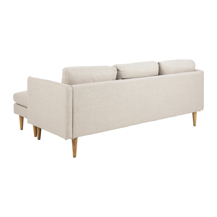 by fonQ basic Sofie Omkeerbare Hoekbank met Chaise Longue - Beige