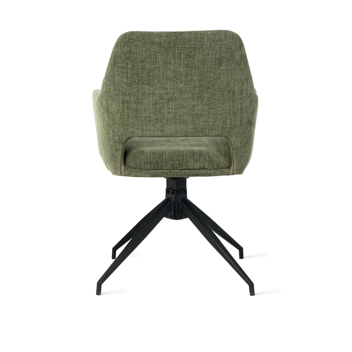 by fonQ Twist Eetkamerstoel - Linnen - Groen