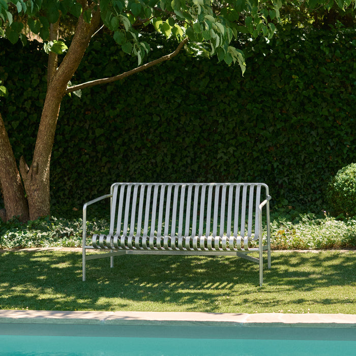 HAY Palissade Lounge 2,5-zitsbank Low - Gegalvaniseerd Staal