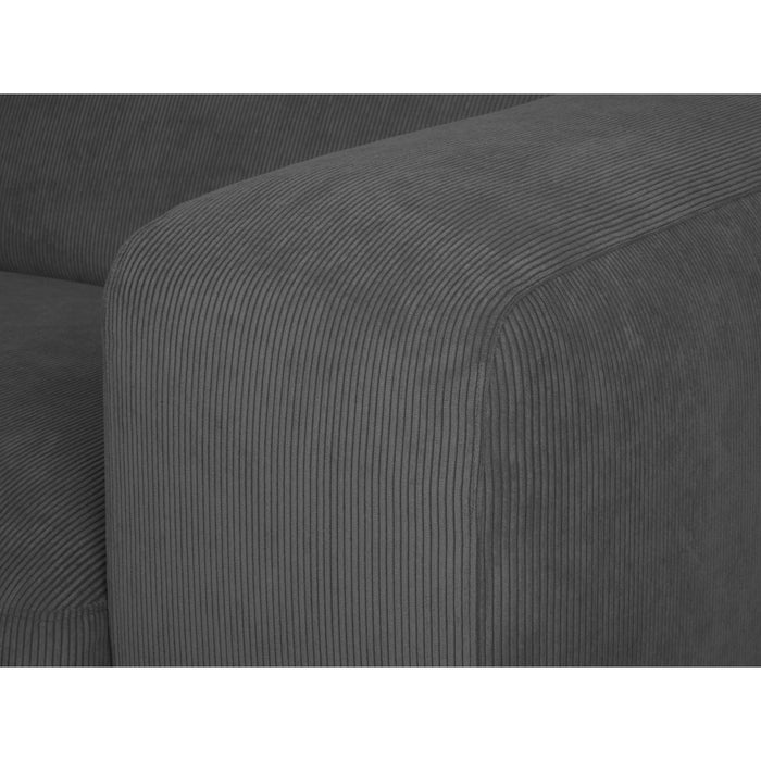 by fonQ Wonder 3-zits Hoekbank met Chaise Longue Links - Rib - Antraciet