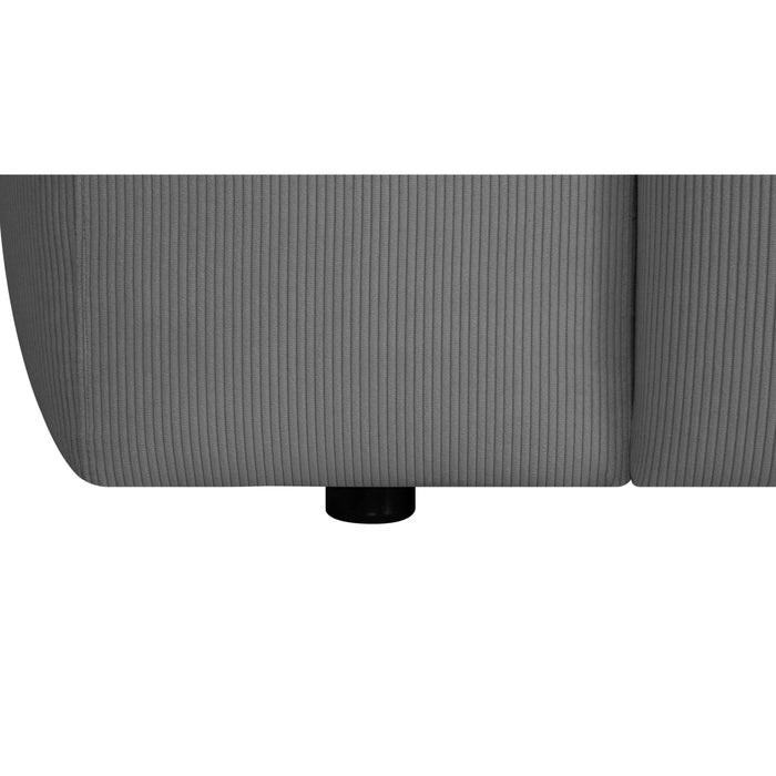 by fonQ Wonder 4-zits Hoekbank met Chaise Longue Rechts XL - Rib - Mosgroen