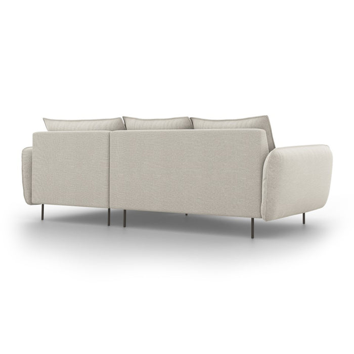 Cosmopolitan Design Vienna Hoekbank met Chaise Longue Rechts - Linnen - Lichtbeige