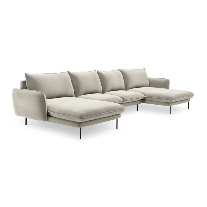 Cosmopolitan Design Vienna U-bank - Velvet - Beige