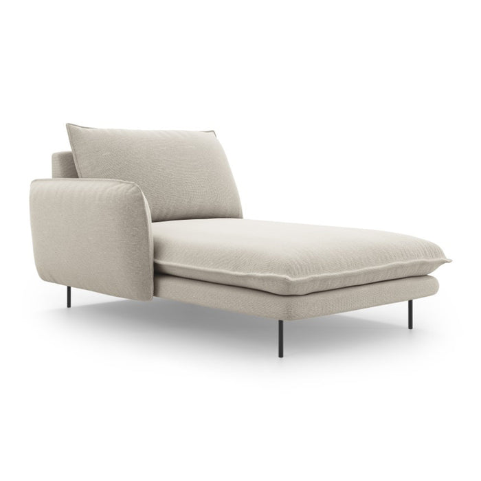 Cosmopolitan Design Vienna Chaise Longue Links - Linnen - Lichtbeige