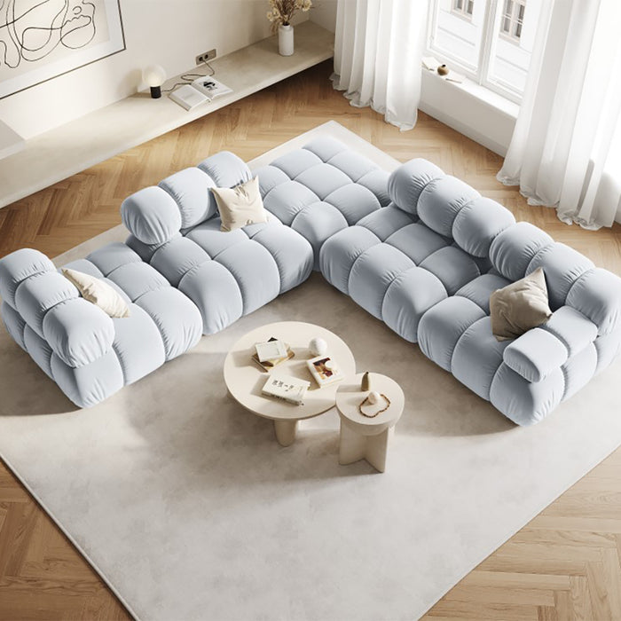 Milo Casa Tropea Modulair Bank Element - Hoek Rechts - Lichtblauw