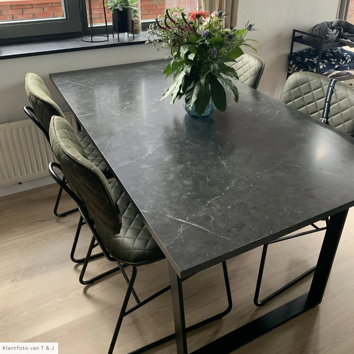 by fonQ Hein Eettafel 160 x 90 cm - Zwart