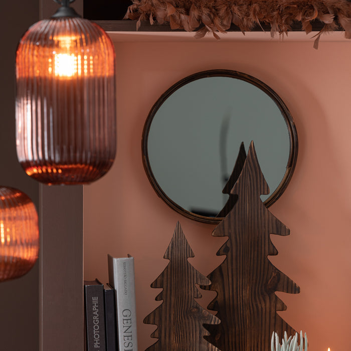 J-Line decoratie Kerstboom Op Voet - hout - bruin - small