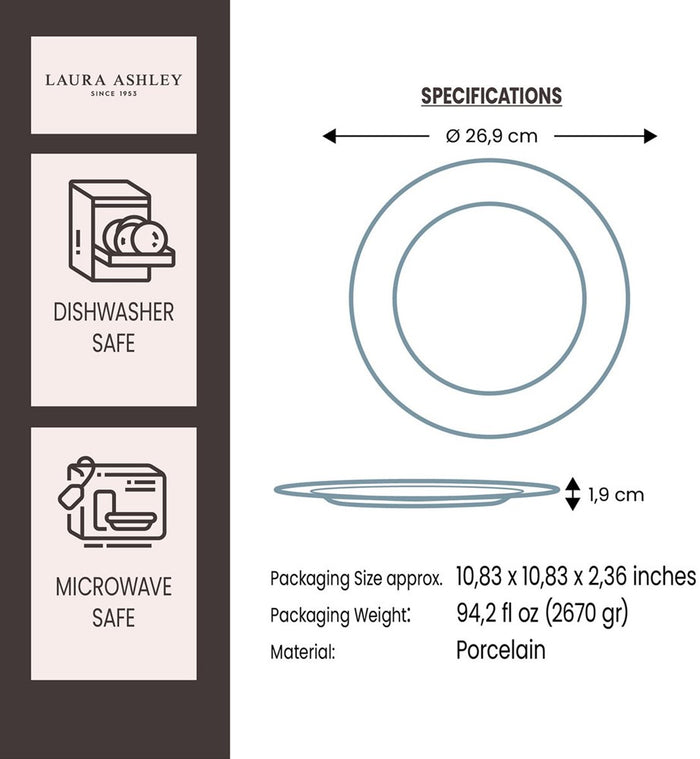 Laura Ashley Giftset 4 Borden 26 cm China Rose