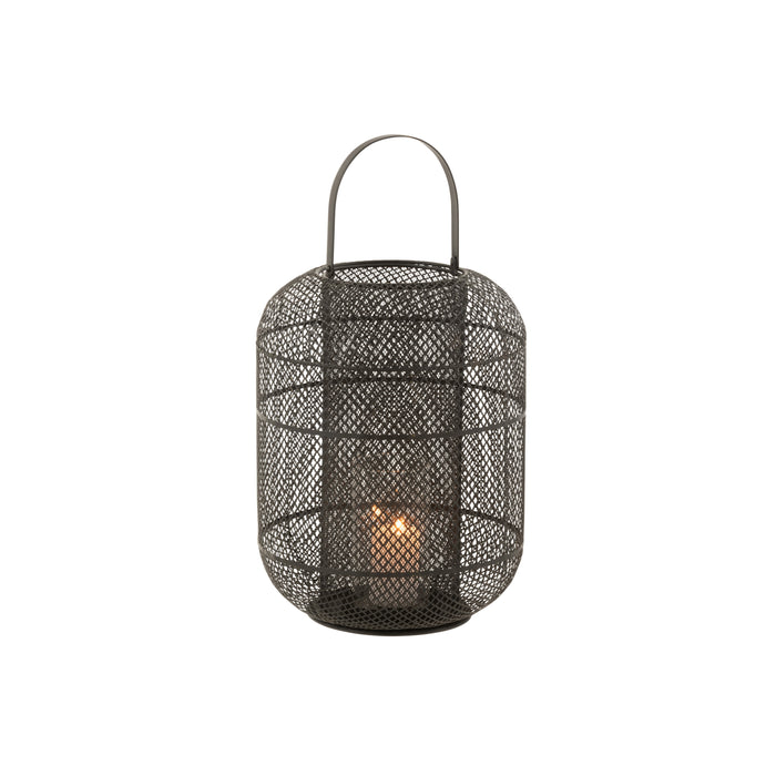 J-Line lantaarn Donny - ijzer - zwart