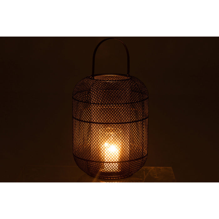 J-Line lantaarn Donny - ijzer - zwart