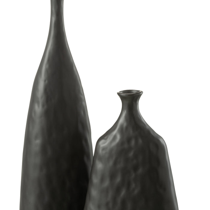 J-Line vaas Zihao - keramiek - zwart - large