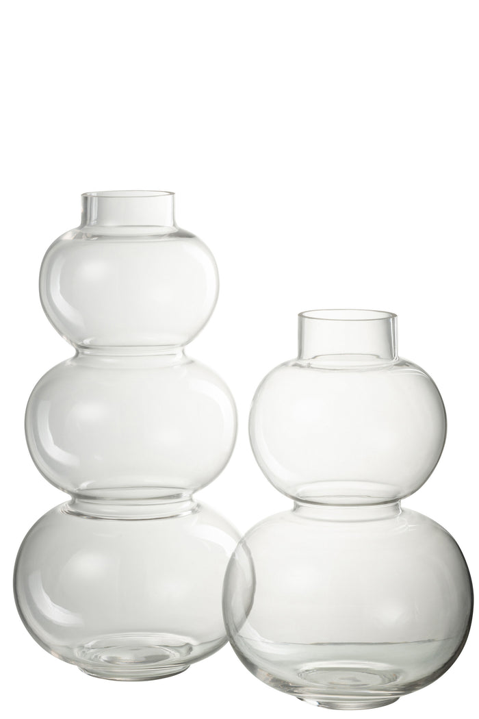 J-Line vaas Bol - glas - transparant - large - 36 cm hoog