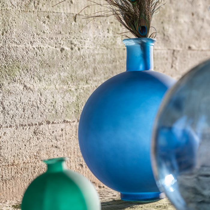 J-Line vaas Bal - glas - groen - small - Ø 16 cm