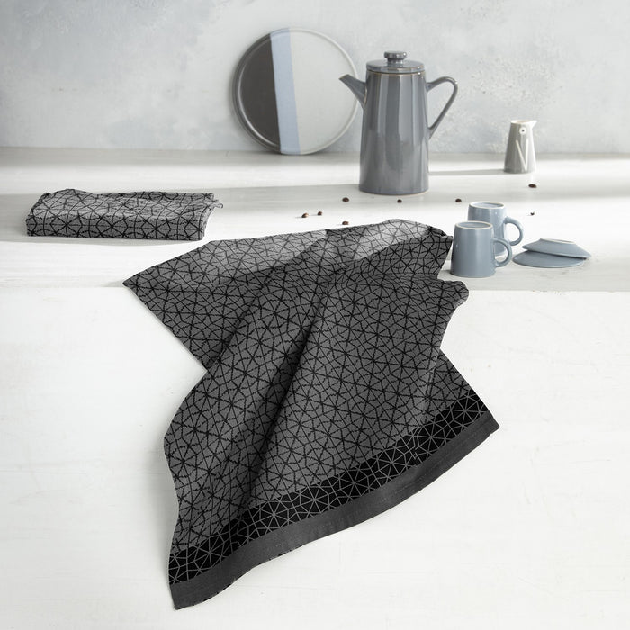 DDDDD keukendoek Chrystal - 50x55 cm - Black - 6 stuks