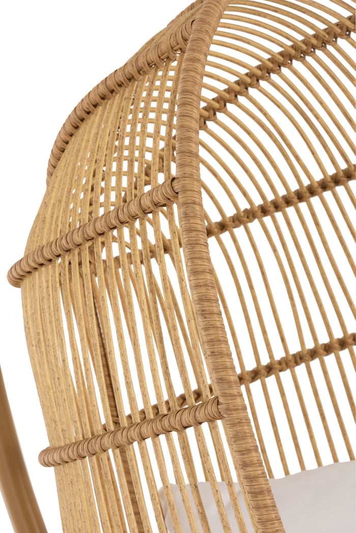 J-Line hangstoel Ovaal - staal - naturel