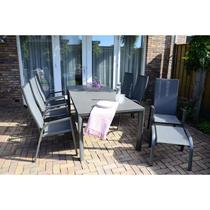 Lesli Living Mojito Negro voetenbank | antraciet