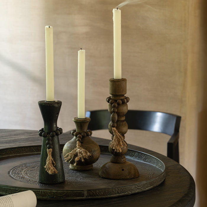 J-Line plateau Rond Klassiek - ijzer - zwart - large