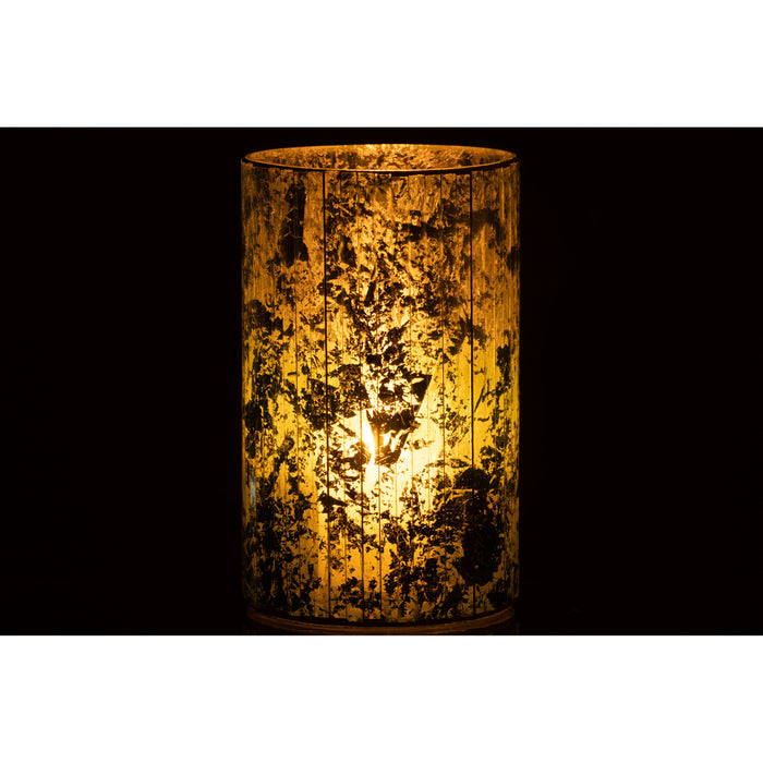 J-Line windlicht Strepen - glas - groen - large