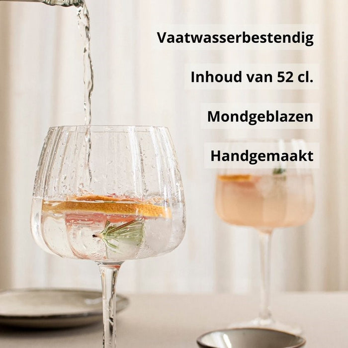 Laura Ashley Giftset 4 Ginglazen Helder 52 cl.