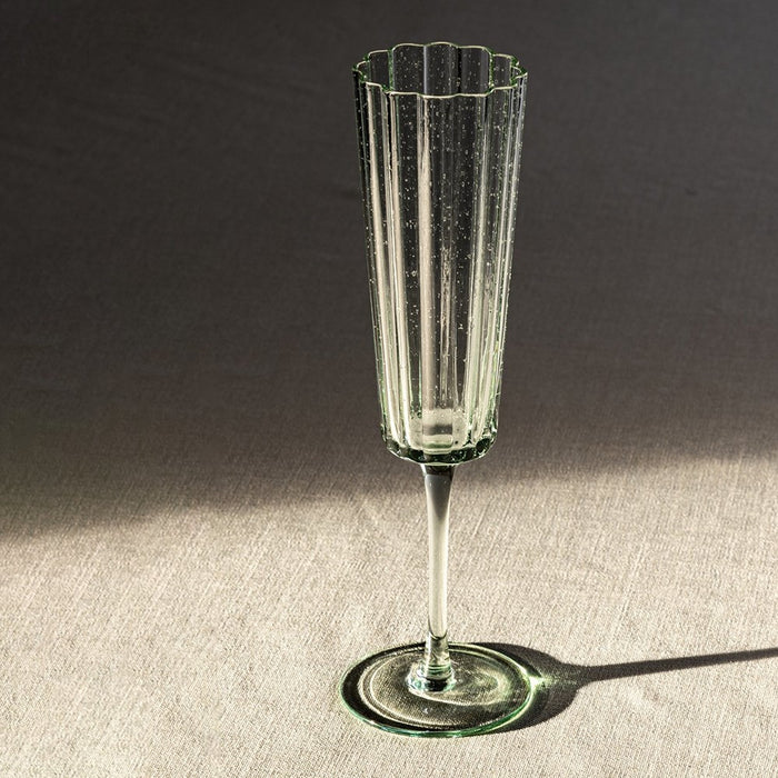 Laura Ashley Giftset 4 Champagneglazen Groen 21 cl.