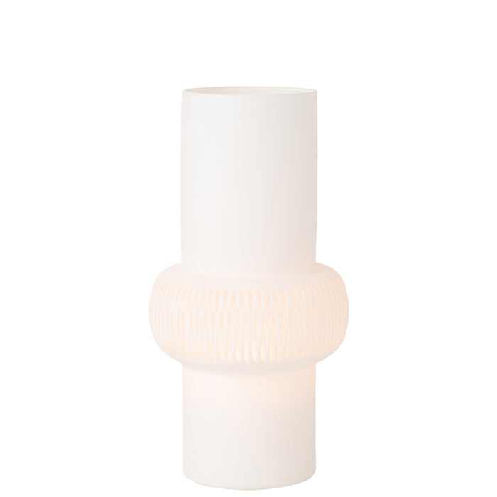 J-Line vaas Streep Bal - glas - wit - large - 41 cm hoog