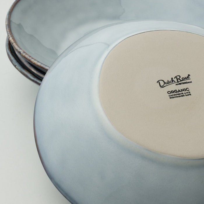 Dutch Rose Giftset 4 Borden Diep 23,5 cm Blauw