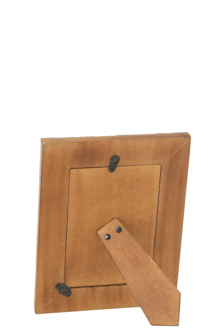 J-Line fotolijst Geometrisch - hout|resine - zwart|goud - small