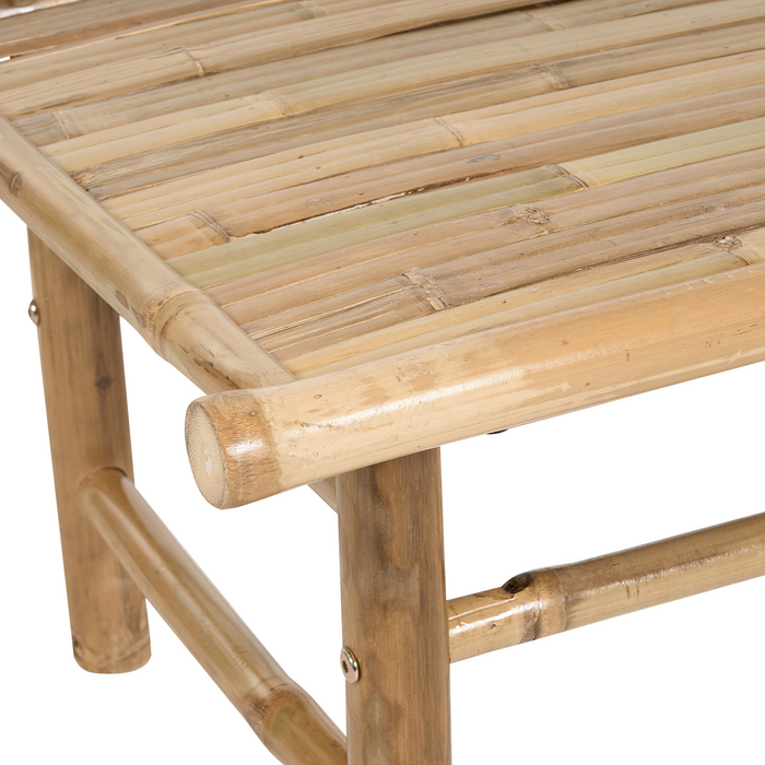 Beliani - TODI - Loungeset voor 2 - Lichthout|Wit - Bamboe