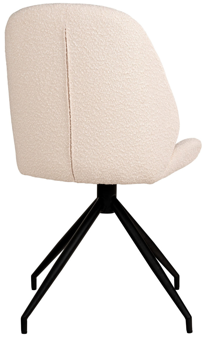 House Nordic Monte Carlo Gebroken Wit Bouclé Draaistoel set van 2