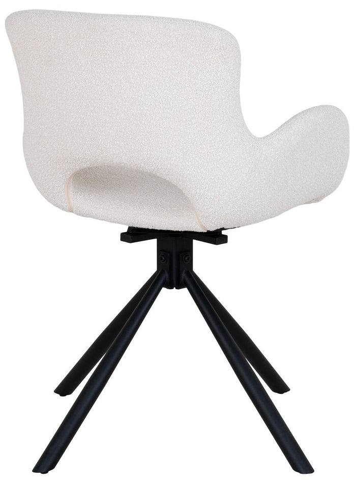 House Nordic Amorim Gebroken Wit Bouclé Draaistoel set van 2
