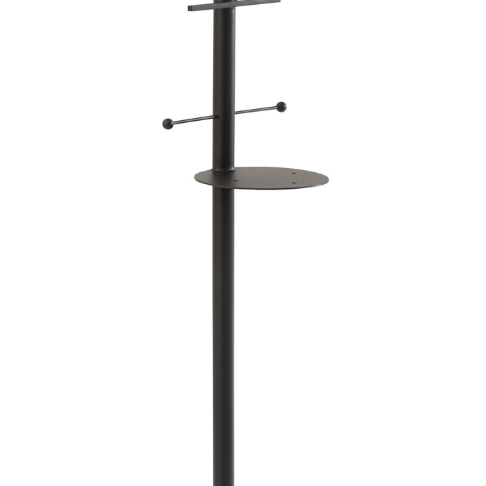 J-Line spiegel + muurplank Marmer - ijzer|glas - wit|zwart - 185 cm hoog
