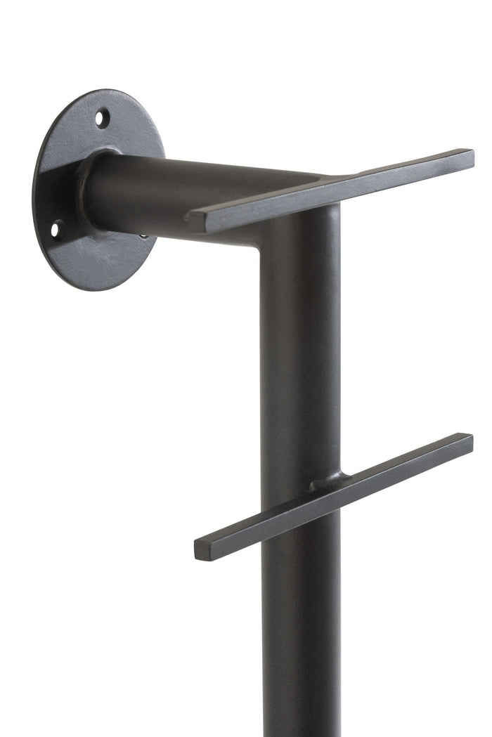 J-Line spiegel + muurplank Marmer - ijzer|glas - wit|zwart - 185 cm hoog