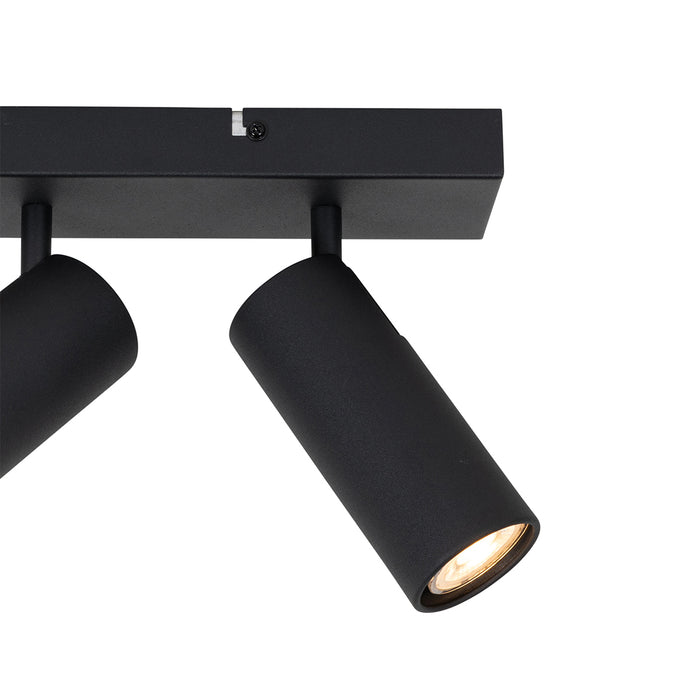 QAZQA Moderne plafondspot zwart 4-lichts verstelbaar - Renna