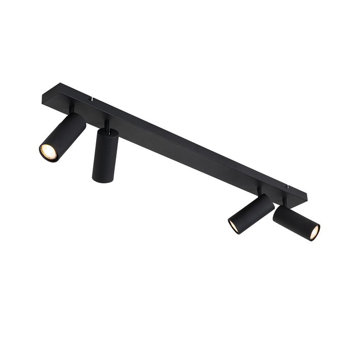 QAZQA Moderne plafondspot zwart 4-lichts verstelbaar - Renna