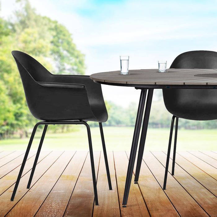 Lisomme Dorian kunststof tuinstoel zwart