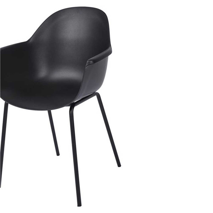 Lisomme Dorian kunststof tuinstoel zwart