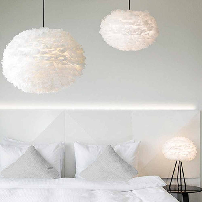 Umage Eos X-large hanglamp white - met koordset zwart - Ø 75 cm