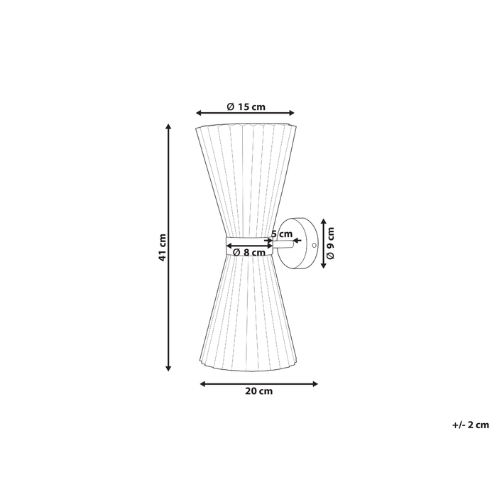 Beliani - TELANG - Wandlamp set van 2 - Wit - Metaal