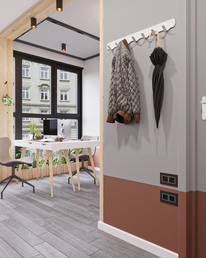 Gorillz Rounded Seven - Wandkapstok - 67 x 6 x 7,8 mm - Wit