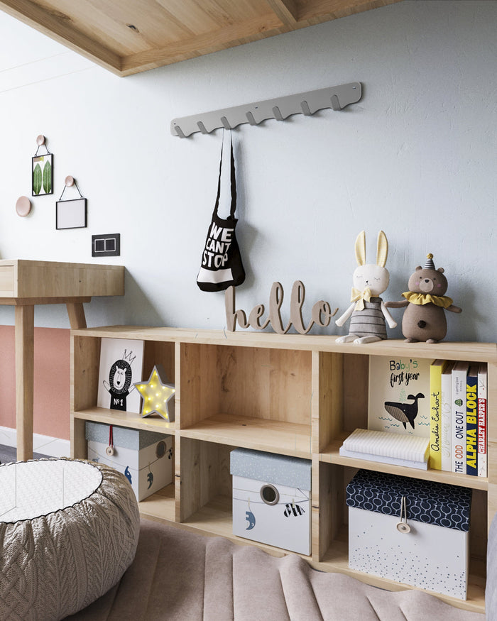 Gorillz Rounded Seven - Wandkapstok - 67 x 6 x 7,8 mm - Grijs