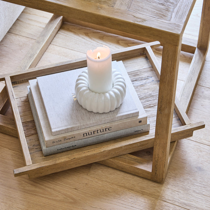 Rivièra Maison - Elegante Kaarshouder in Wit Keramiek van 6 cm Hoogte