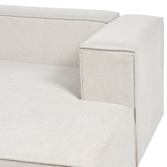 Beliani-VERNON-Hoekbank 3-zits-Lichtbeige-Rechtszijdig-Polyester